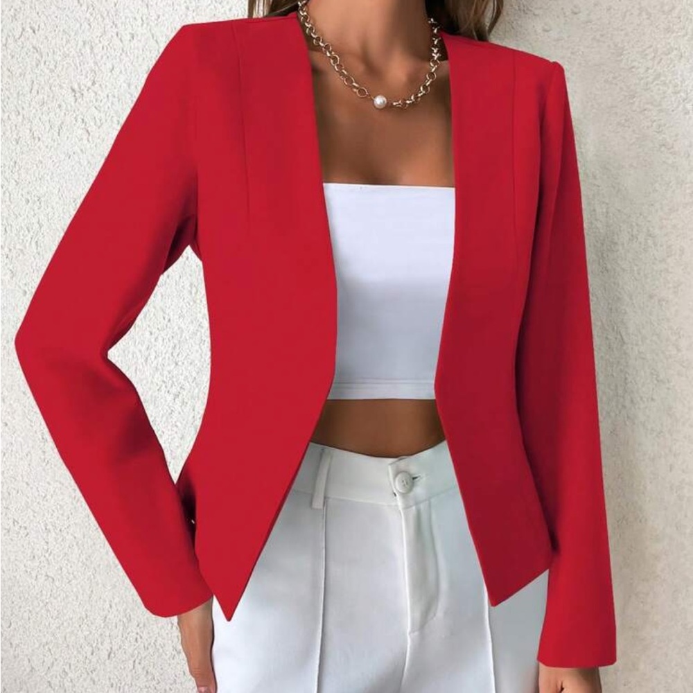 Elegant Red Blazer
